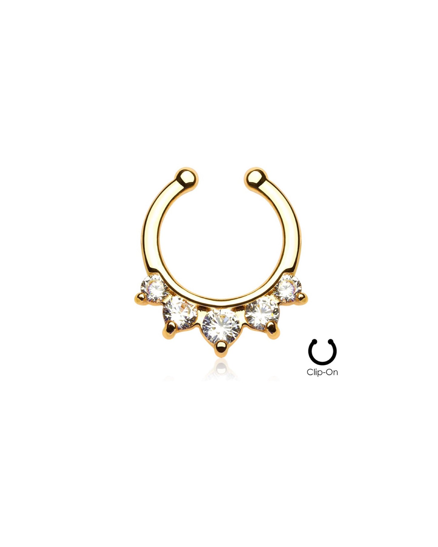 Single Line With Gems Non-Piercing