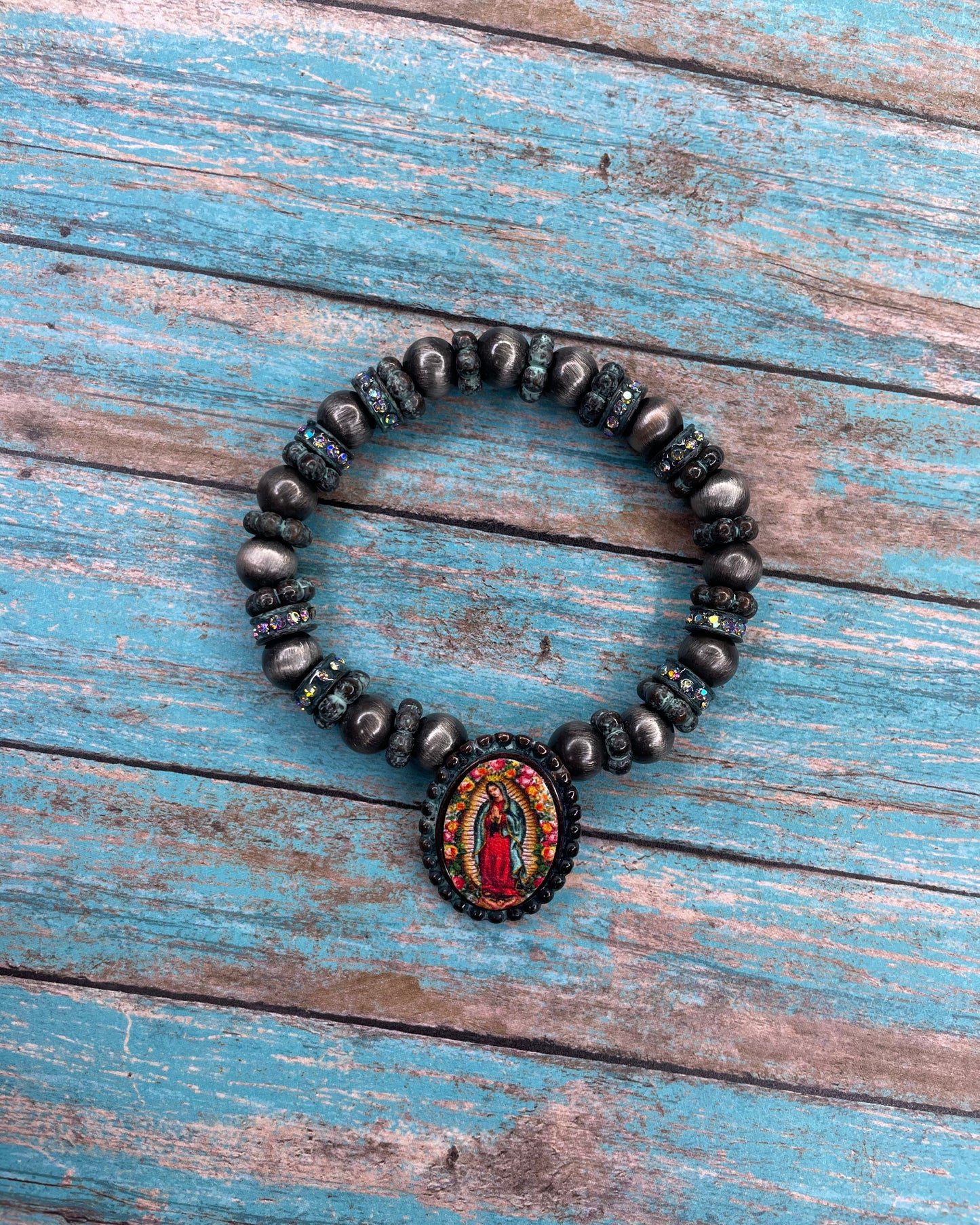 Mother Of Guadalupe Stretch Bracelet