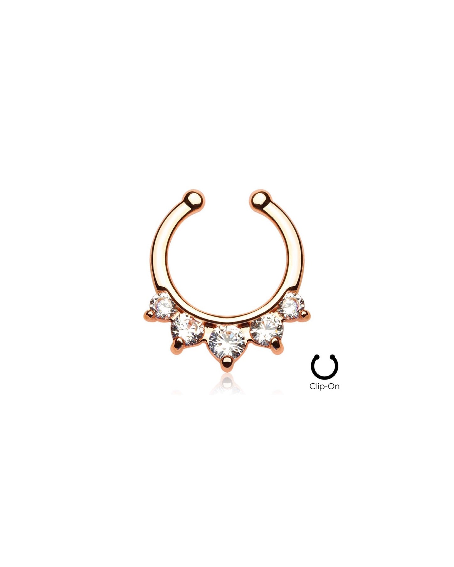 Single Line With Gems Non-Piercing
