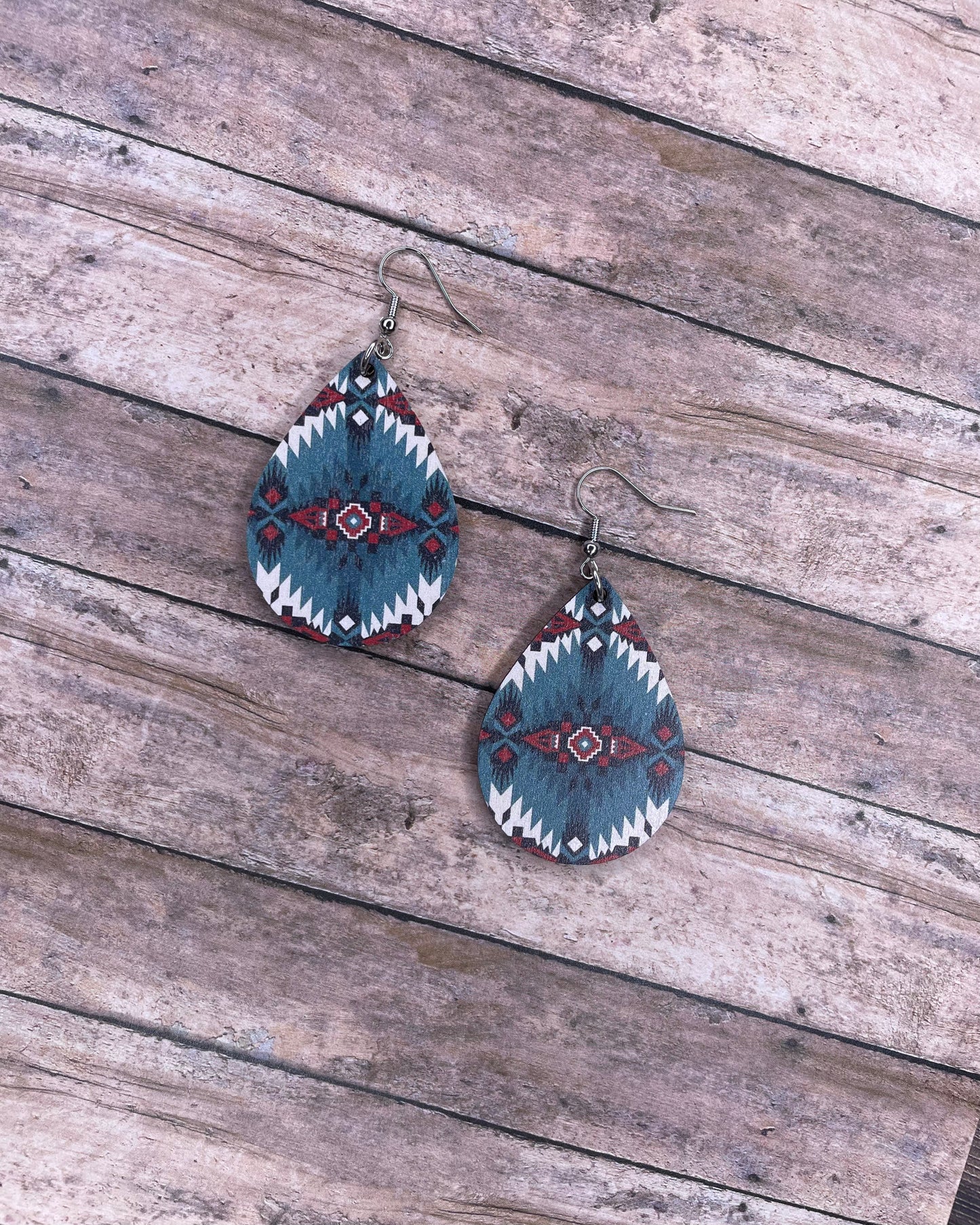 Navajo Wood Dangle Earrings