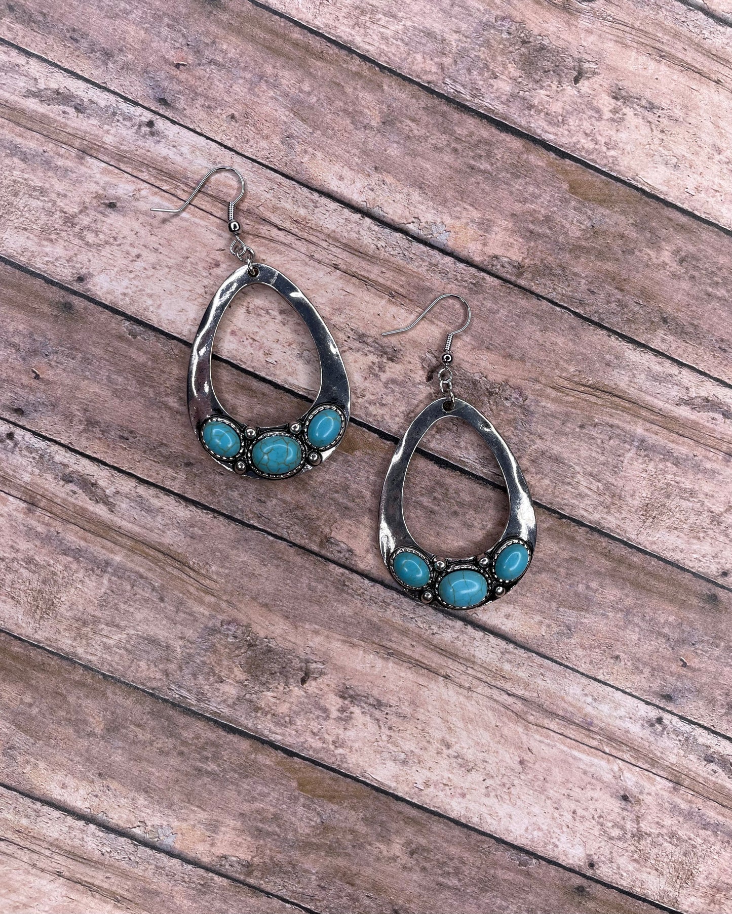 Western Oval Dangle Earrings