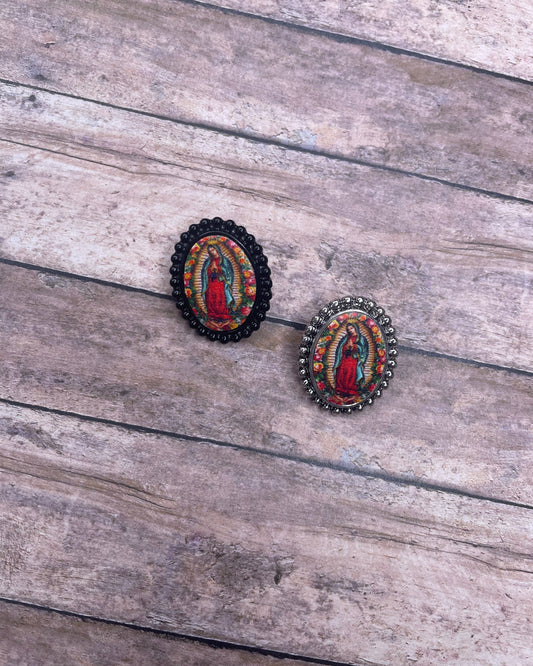 Mother Of Guadalupe Post Earrings