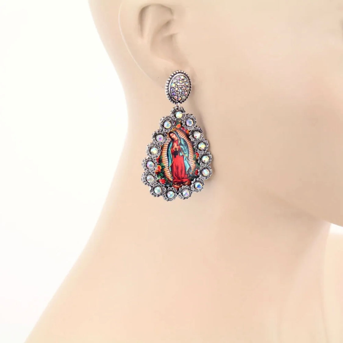 Mother Of Guadalupe Post Earrings