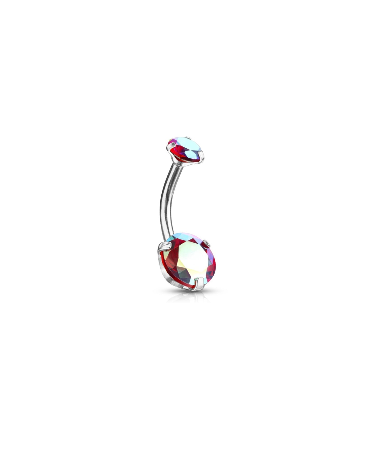 Round AB Zircon Belly Button Ring