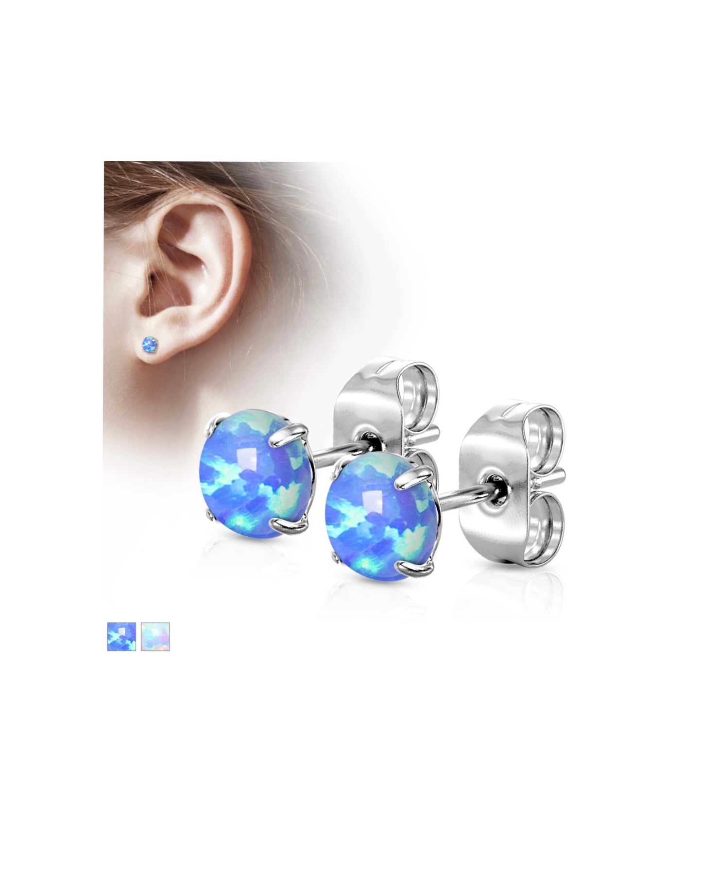 Opal Stud Earrings