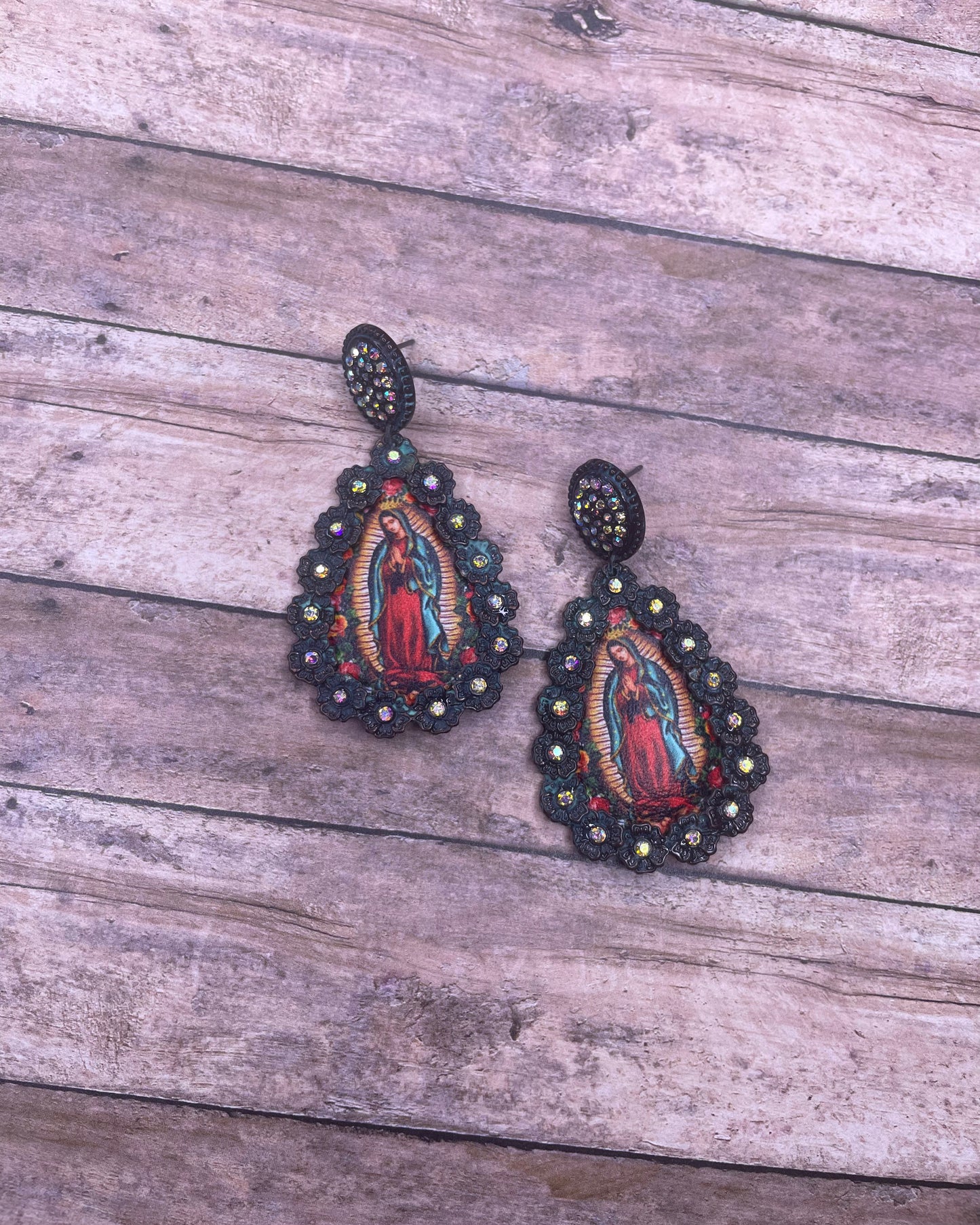 Mother Of Guadalupe Post Earrings