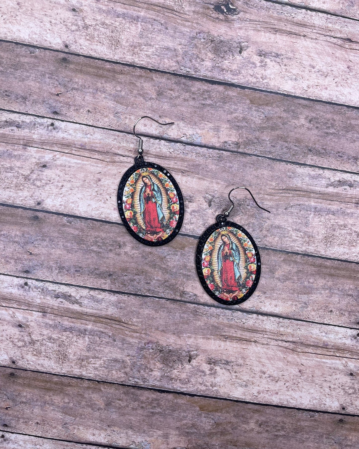 Mother Of Guadalupe Dangle Earrings