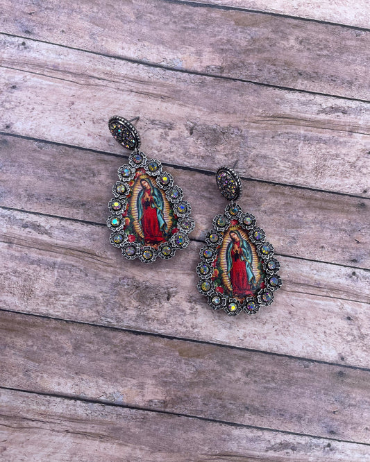 Mother Of Guadalupe Post Earrings