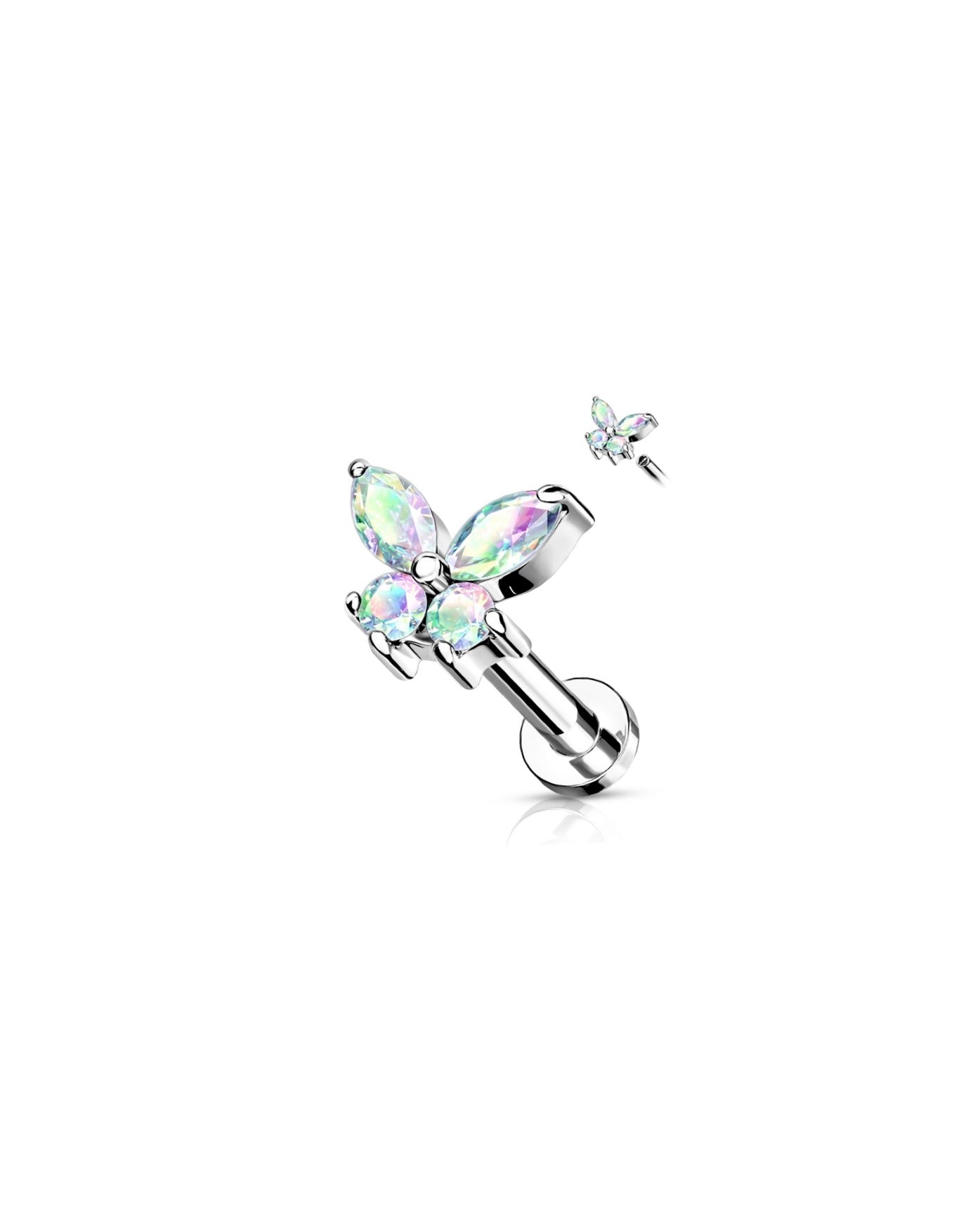 CZ Butterfly Stud