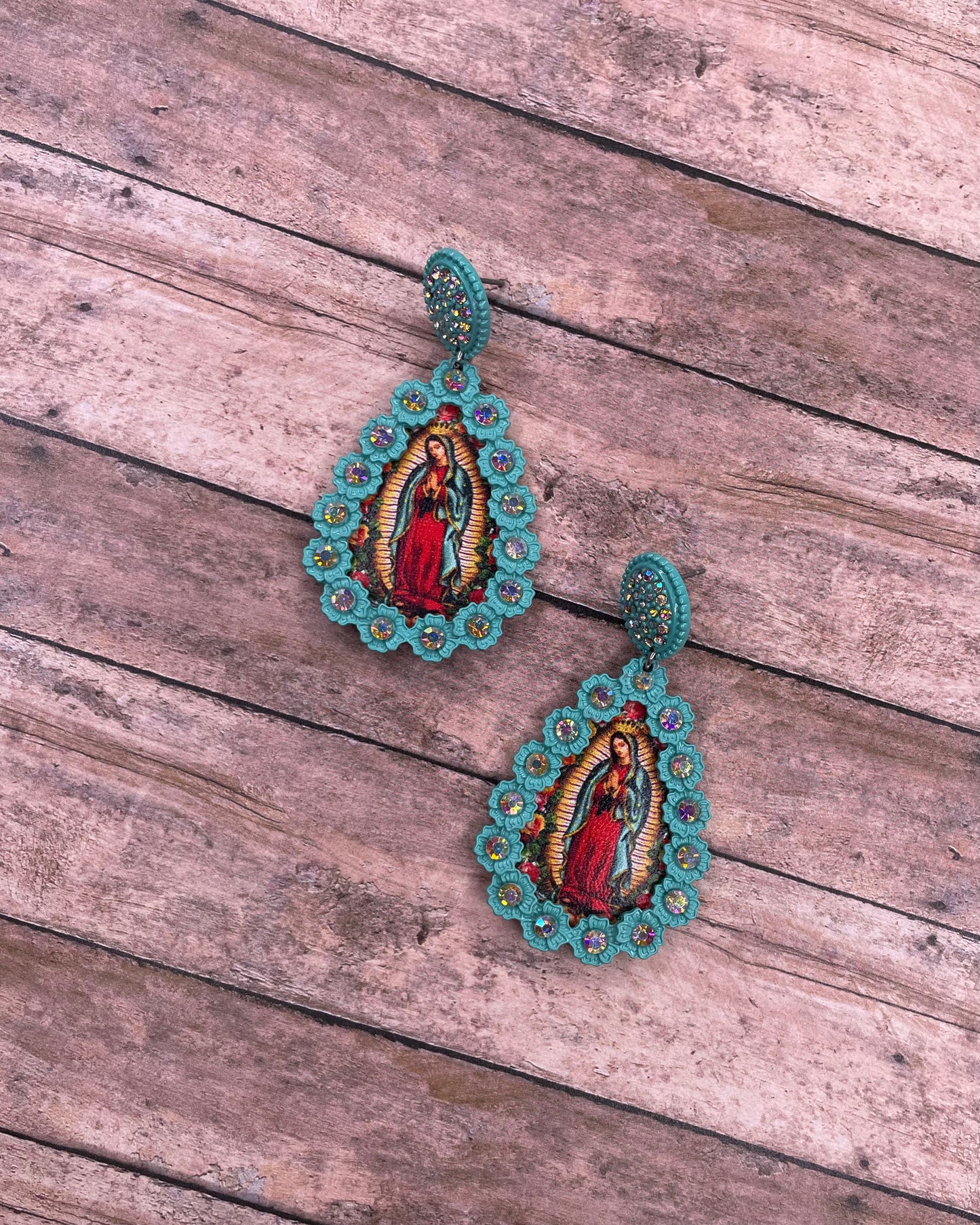 Mother Of Guadalupe Post Earrings