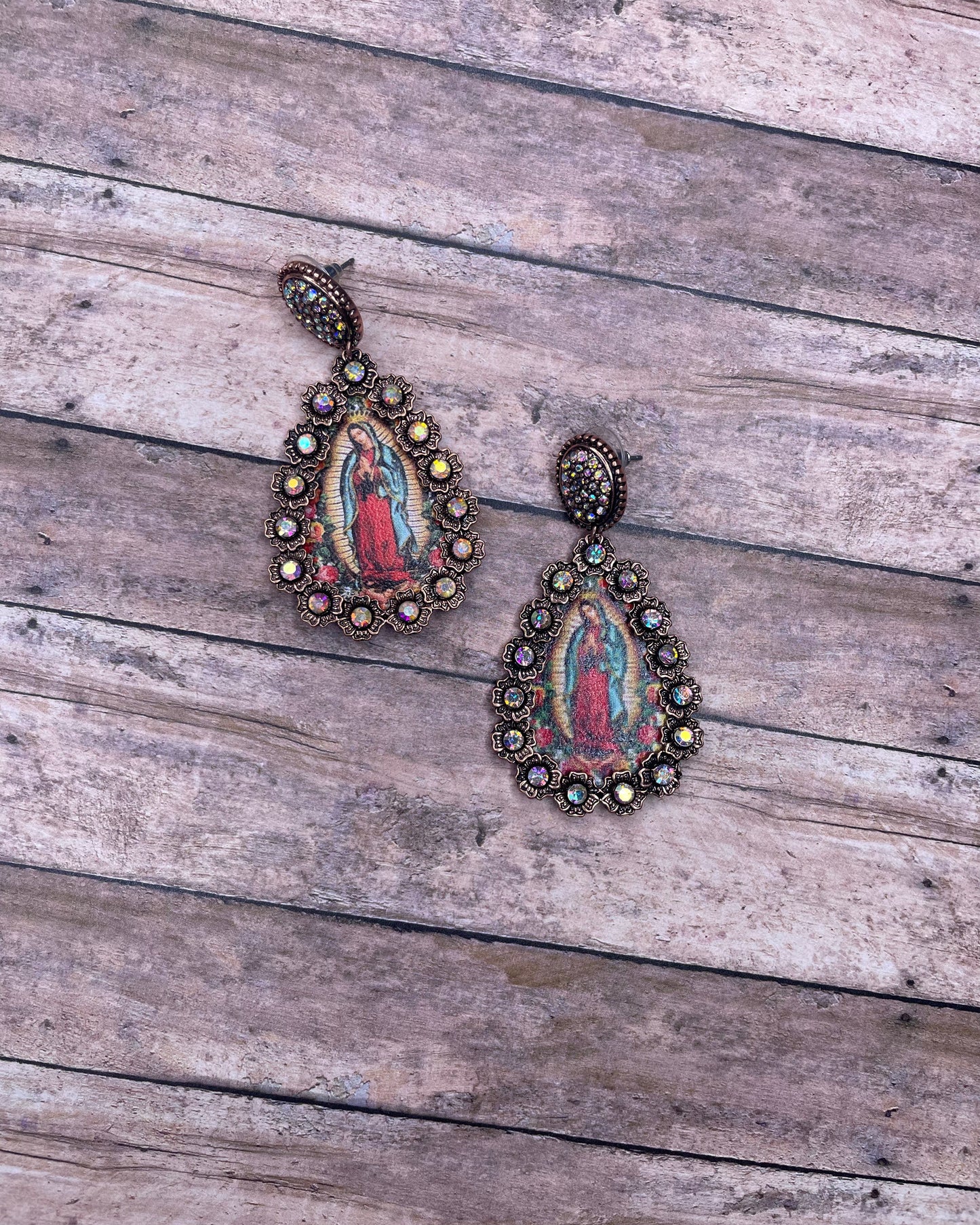 Mother Of Guadalupe Post Earrings