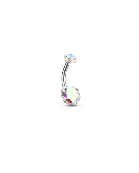 Round AB Zircon Belly Button Ring