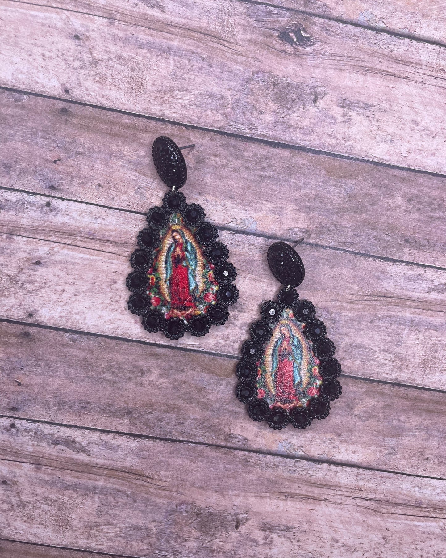 Mother Of Guadalupe Post Earrings